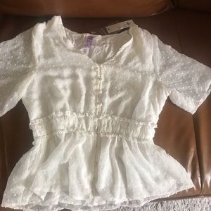 Francesca’s white blouse NWT - size s